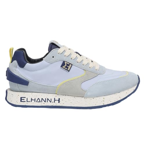 Image of ELHANN.H The SJ620 is a Modern Sneaker Made of Nylon and Premium Suede. The Leather Wave Part on the Side Gives it a Dynamic Touch.