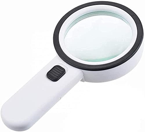 Grande loupe 12 LED éclairée de poche grossissement 30X