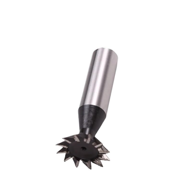 Fraise à queue d'aronde anti-vibration en acier rapide 12 arêtes pour rainurage CNC 45 degrés