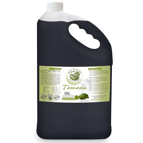 Bella Terra Oils Tamanu Oil – 1gallon, Pure, Rare, and Luxurious for Radiant Skin and Vibrant Hair