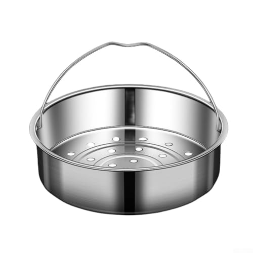 Cesta de vapor de acero inoxidable para cocinar verduras al vapor, frutas y arroz, accesorio de cocina multifuncional compatible con cocción lenta (22,5 cm)