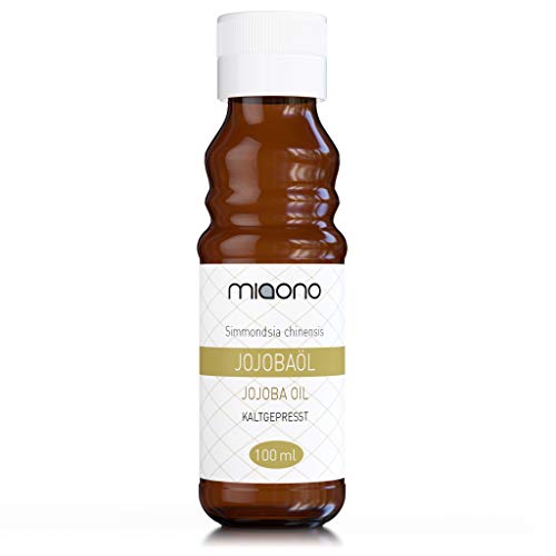 Preisvergleich Produktbild Jojobaöl (100ml) - kaltgepresst, 100% reines Öl in einer Glasflasche von miaono