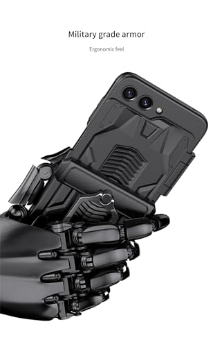 Capa flip para telefone Compatível com capa para Samsung Galaxy Z Flip 5 com suporte de 360°, capa p