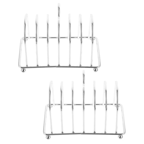 Soporte para tostadas de acero inoxidable con ranuras múltiples, pack de 2 2
