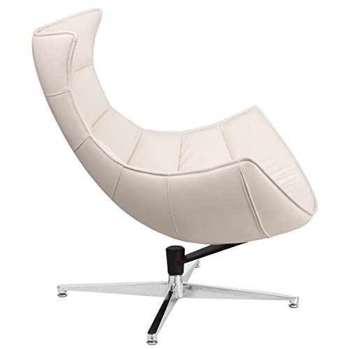Flash Furniture White Leathersoft Swivel Cocoon Chair #TOP3