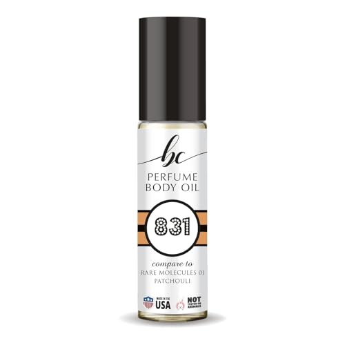 CA Perfume Impression of Rare Molecules Patchouli Unisex Fragrance Oil Woody Scent Long Lasting Perfumes for Women &amp; Men Travel Size TSA Ready Mini Parfum Body Oil Roll-on 0.33 Fl Oz 10ml