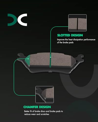 Image of SCITOO D2087 D1602 8PCS Front Ceramic Rear Semi-Metal Brake Pad Sets | Fit For Ford For F-150 2018-2020