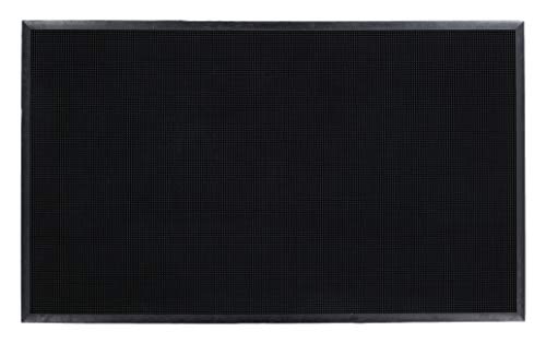 Guardian Brush Tip Scraper Floor Mat, Rubber, 32"x39", Black