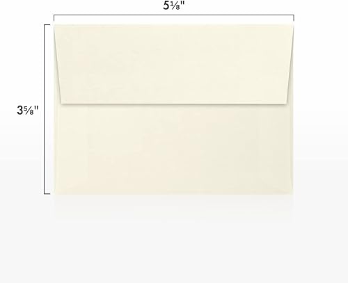 Miniatura 3 de LUXPaper Sobres de invitación A1 de 4 bares, despegar y prensar, 3 58 x 5 18 pulgadas, lino natural, texto de 80 libras, 50 unidades