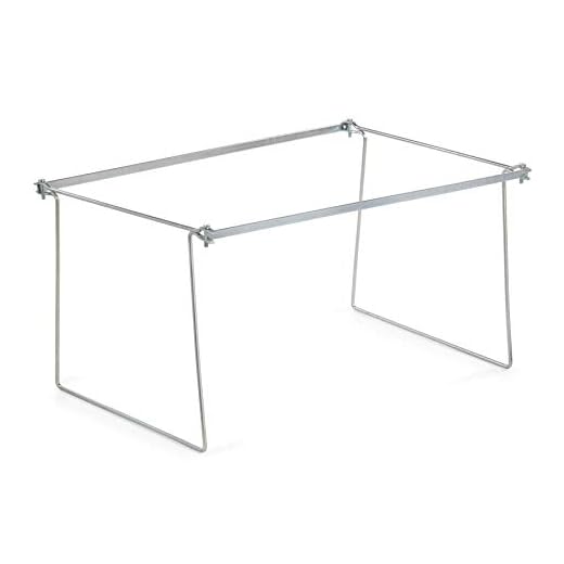 Blue Summit Supplies Hanging File Bars 2 Pack, Letter Size, 13” Wide x 17.5” Long, Steel Metal File Cabinet Bars for Hanging Files on Desktop or in File Drawers, Set of 2