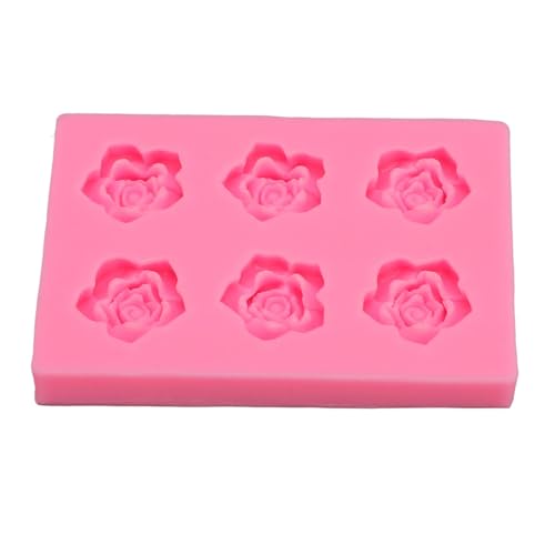 Wakects Teglia da Forno a Forma di Rosa, Telaio a Forma di Fiore Silicone per Cioccolato per Torta di Zucchero