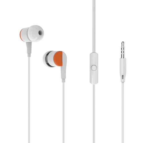 Image of Itel L20 Pro in Ear Wired Headphones | 14Mm Super Bass Driver | Built-in Music & Call Control | in-Line Microphone | 1.2M Cable Length | White