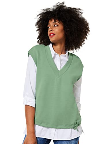 Preisvergleich Produktbild STREET ONE Damen A318487 T-Shirt V-Ausschnitt, Washed Olive, 38