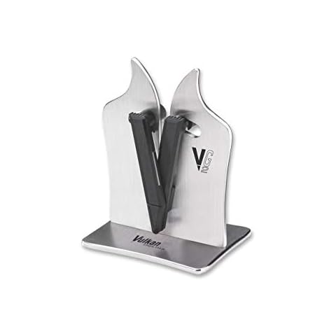 Vulkanus Unisex - Erwachsene Messerschärfer Professional G2 Schärfgerät, silber, One Size Cover