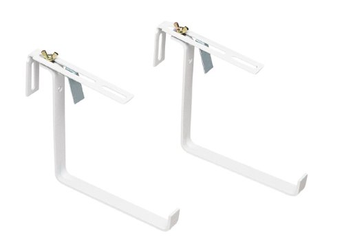 Emsa 513370 Blumenkastenhalter für Landhaus Blumenkästen, Tragkraft 25 kg, Weiß, Landhaus
