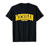 Diseño clásico vintage de Michigan USA Sate Camiseta