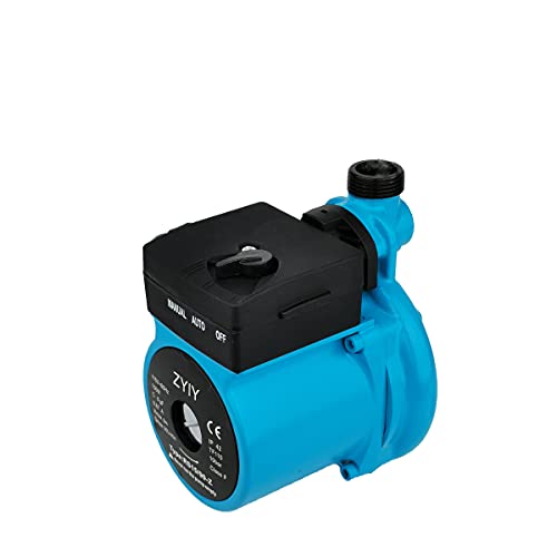 ZYIY 115V Automatic Domestic Water Pressure Booster Pump for Home 3/4\" 100W Hot Water Recirculating Pump Criculation Booster Pump 9m/29ft 30L/min Circulator Pump for boiler,Whole House Shower System