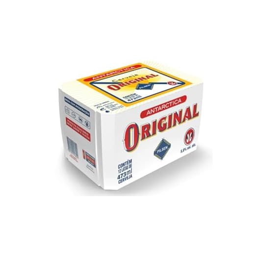 Pack Cerveja Original Antarctica, Lata, 473ml, Caixa 12 unidades