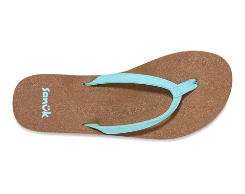 Image of Sanuk Yoga Joy Womens Flip Flops | Yoga Mat Footbed | Sandals for Women | Womens Yoga Sandals | Women's Beach Sandals
