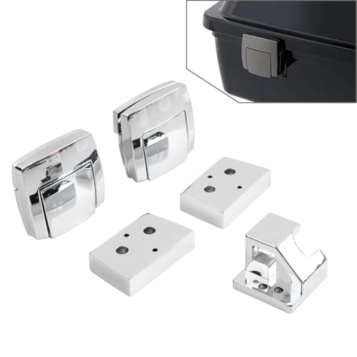 RBANA 2 Piezas Pestillos Traseros para Baúl Alforjas Accesorios en Aluminio + ABS Cromado para Harley Touring 1993-2013 miniatura 2