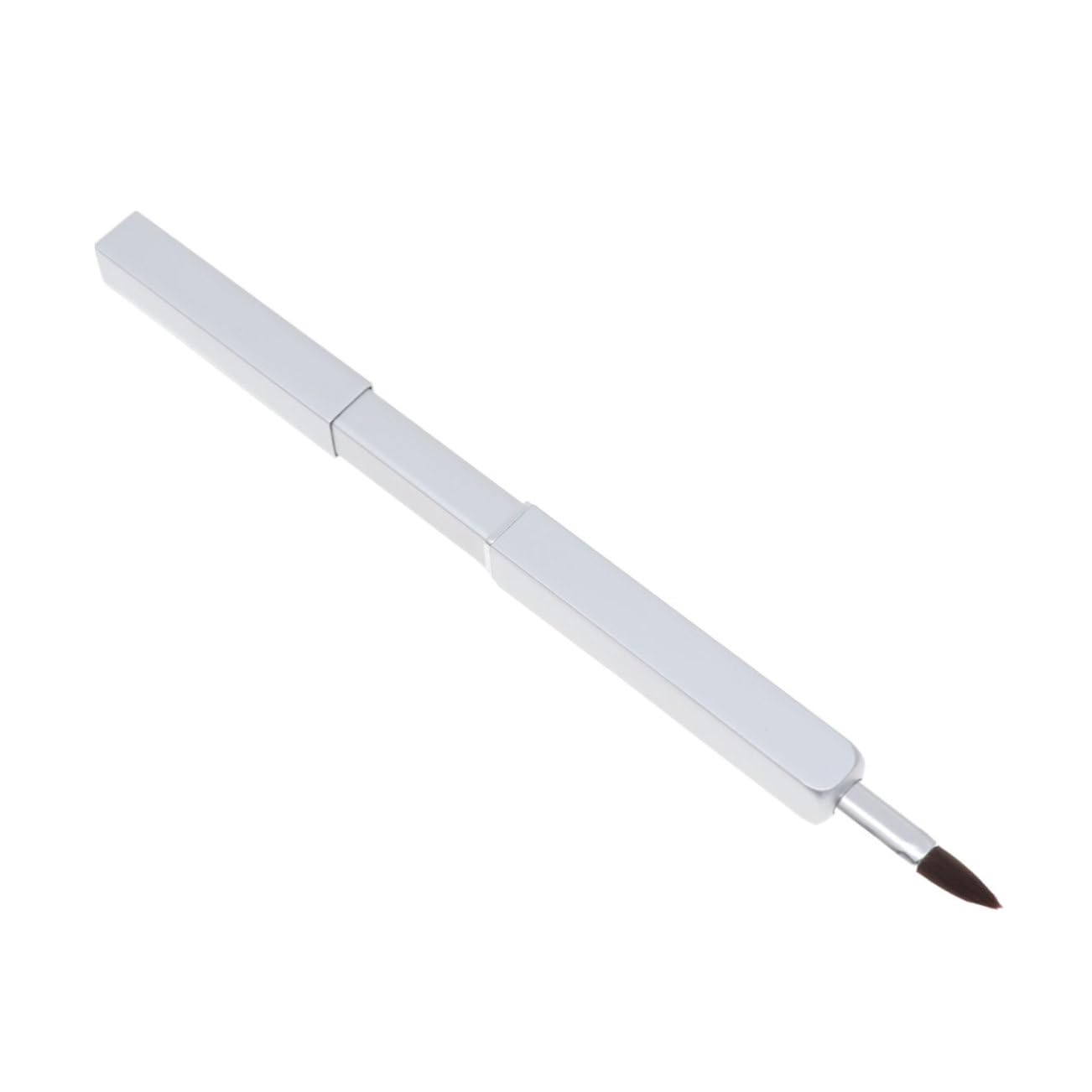 Ipetboom Retractable Lip Brush with Nylon Fiber Bristles Portable Makeup Tool for Daily Use Lip Brush Applicator for Travel and Beauty Salon Includes Metal Tube White