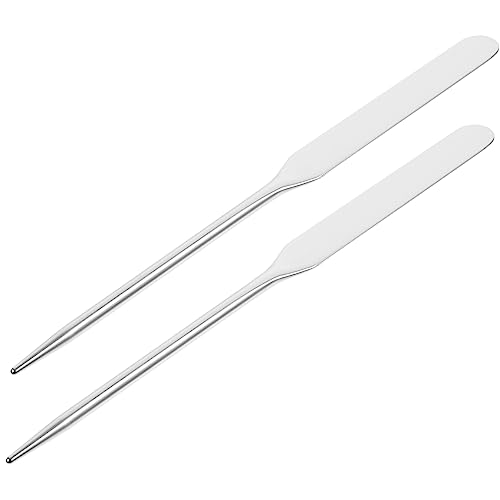 FOYTOKI Makeup Mixing Palette Spatula Tool Stainless Steel Palette Stick for Foundation Nail Polish