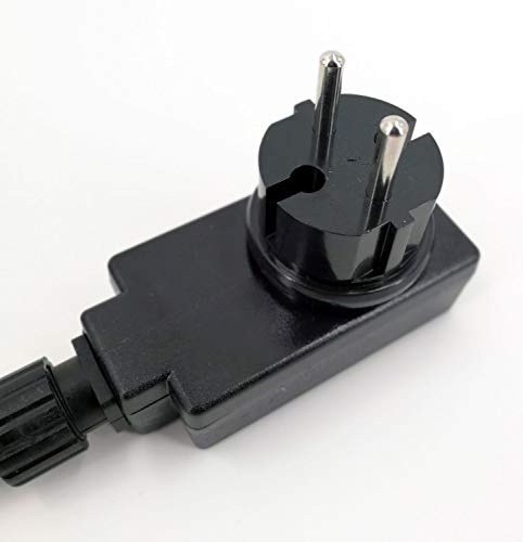 Jamasia 999103 Led-lichtsnoer met 200 ledlampjes, warmwit, met transformator en 8 uur timerfunctie, voor binnen en buiten, groene kabel lengte 27,90 m, toevoer 8 m, LED-afstand 10 cm, GS-getest - Image 8