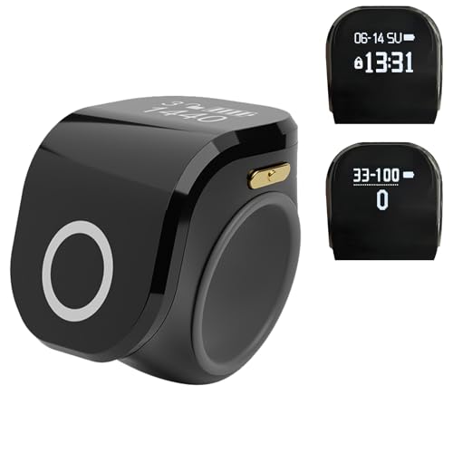 Image of Worship Counter, Tally Clicker for Muslim Islamic Prayer, OLED Screen, Time and Date Digital Display, Vibration Reminder Alarm, Golf, Goods Counting, Lap, Knitting