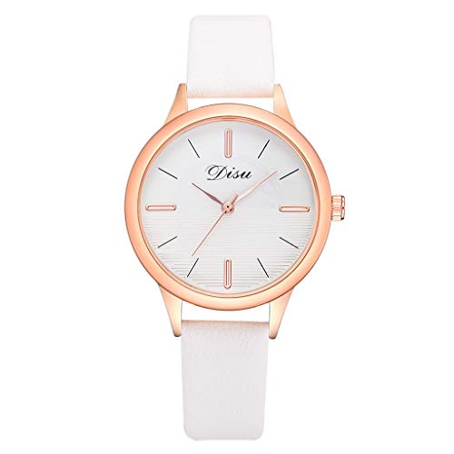 COOKI Women Watches Analog Quartz WatchTeen Girls Leather Band Simple Dial Wristwatch Lover