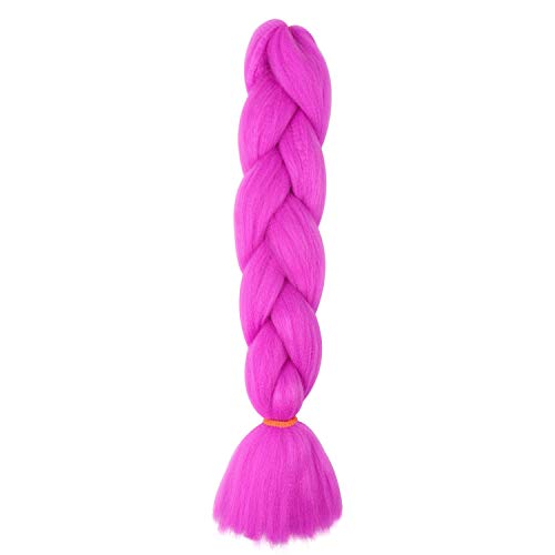 MapofBeauty 24"/60cm Afro Jumbo Braid Hair Synthetic Hair Extensions (Magenta)