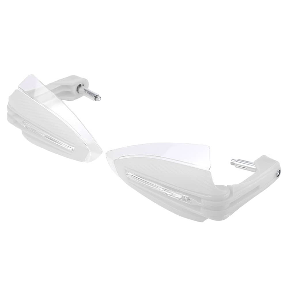 Protège-main de moto tout-terrain, protège-main de moto avec lumière tournante LED pour guidon de 2,2 cm, ajustement universel, feux de circulation diurnes, clignotant pour protection contre