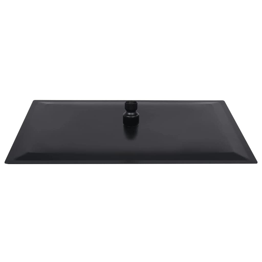 vidaXL Regenbrause Anti-Kalk-Düsen Brausekopf Duschkopf Kopfbrause Regendusche Duschbrause Wand Decke Edelstahl 40x30cm Rechteckig Schwarz