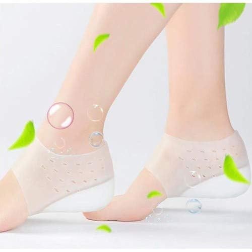 Image of 4cm Height Increasing Silicone Insoles Height Increasing Socks Shoes Hidden Heel Insoles Extension