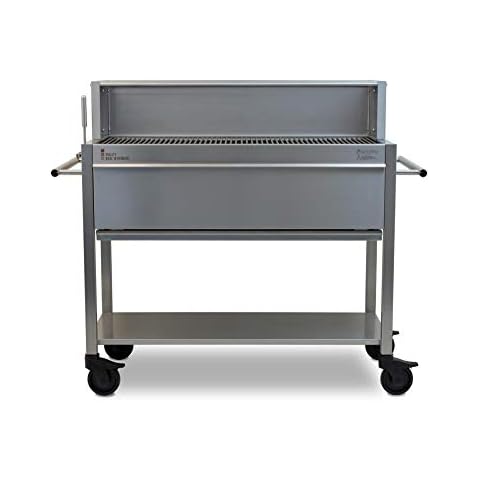 Schickling Profistar II - Gastro Holzkohlegrill - Edelstahlgrill XXL - Gastrogrill Holzkohle - 4 Lenkrollen - 8mm Edelstahlrosten - Made in Germany - 1,5mm Materialstärke - Direkt vom Hersteller Cover