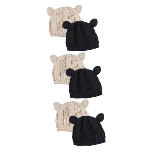Bonnet femme oreilles de chat chapeau laine chaud et confortable lot de 6 pièces