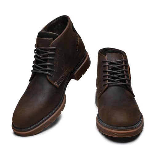 Image of Arkbird Men's Chukka Boots, Leather Ankle Dress Boot Casual Oxfords Lace Up Work Shoes