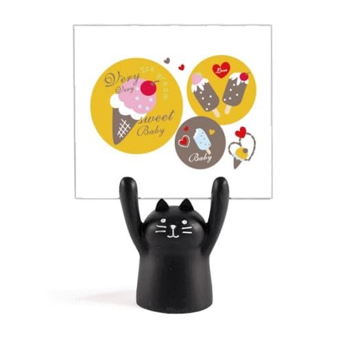 Porte-message chat noir en forme de cœur de cerise idée cadeau unique