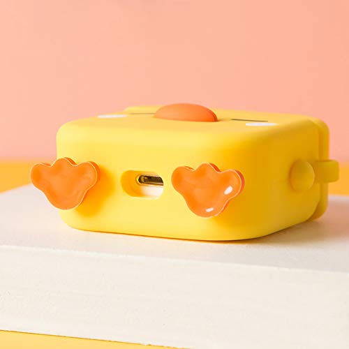 Luvi For Airpods Pro Case Cute Cartoon Lovely Duck Chicken Soft Rubber Silicone Flexible 3D Cover With Hand Strap Support Wireless Charging Luxury Fashion Skin For Airpods Pro 2019 Yellow #TOP2