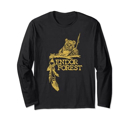 T-shirt Star Wars Ewok Endor Forest à manches longues pour adulte