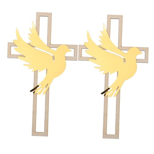 Anneome Set Di Decorazioni Per Torta Battesimale A Forma Di Croce in Acrilico Per Matrimonio 2 Pezzi