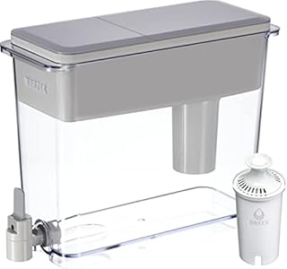 Brita XL 27 Cup Dispenser with 1 Standard Filter, Made Without BPA, UltraMax, Grey (Package May Vary)