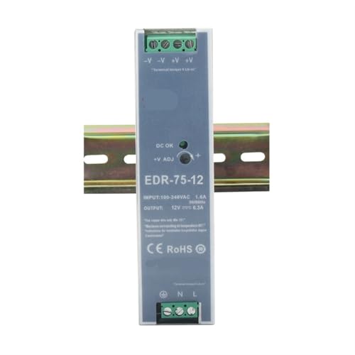 Alimentation sur rail DIN EDR-75-48 48V CC pour systèmes d'accès et de sécurité