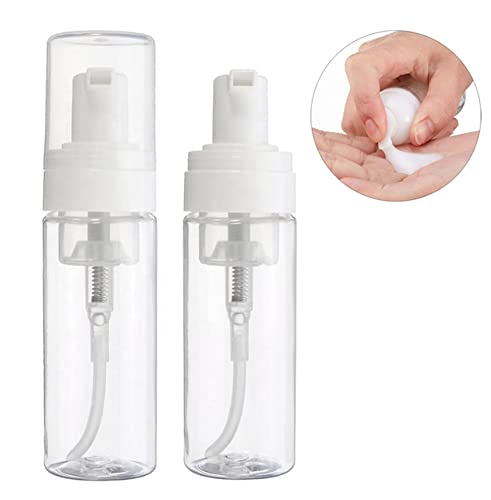 3Pcs 100ML 3.4oz Empty Clear Plastic Press Foaming Soap Pump Dispensers Spray Bottle Containers With Atomizer For Soap Foam Lotion Bathroom Accessory3