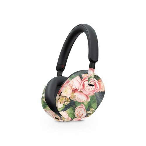 Image of MightySkins Glossy Glitter Skin Compatible with Sony WH-1000XM5 Headphones - Faded Roses | Protective, Durable High-Gloss Glitter Finish | Easy to Apply