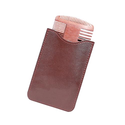 WOFASHPURET Four Sided Beard Comb Static Grooming Tool for Styling Durable with Storage Bag for Travel and Everyday Use