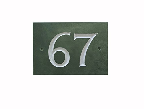 Green Slate House Number (1-99) (No 67)