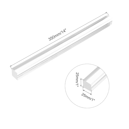 Image of MECCANIXITY Acrylic Square Rods 1 inchx14 inch Clear Acrylic Dowel Rods Sticks