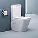 Produktbild doporro Design Stand WC inkl. Softclose Absenkautomatik 37,5x67,5x82cm Stand-Toilette Weiß spülrandlos Stand112T
