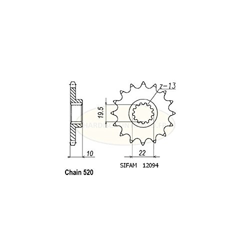 Piñón para Suzuki ref 12094CZ13 para eliminar tirones en la transmisión