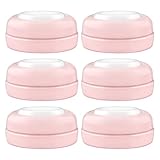 Maymom Screw Lids Aka Travel Caps with Rewritable Sealing Disc Compatible with Avent, Maymom Wide Mouth Bottles; Cap Replace Avent Natural Bottle Sealing Ring and Sealing Disc, 6pcs. (Pink)
